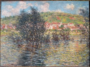 Vetheuil, visto de Lavacourt de Claude Monet
