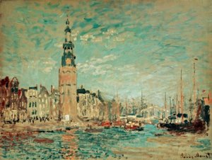 Vista da Torre Montalban, Amsterdã de Claude Monet
