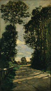 Caminhe a estrada da fazenda Saint-Siméon, 1864 de Claude Monet