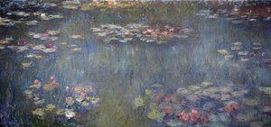 Lago de nenúfares, reflexo verde de Claude Monet