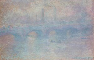 Ponte de Waterloo. Efeito nevoeiro de Claude Monet