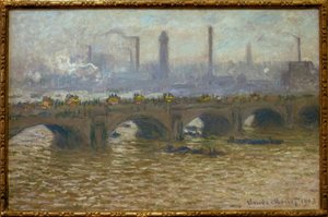 Ponte de Waterloo, Temps gris (ponte de Waterloo, céu cinzento) de Claude Monet