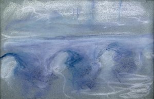 Ponte de Waterloo, c.1900 (pastel sobre papel) de Claude Monet