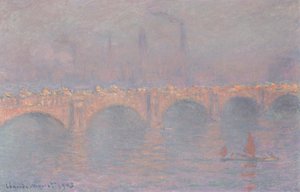 Ponte de Waterloo, sol velado de Claude Monet