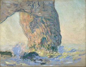 Ondas no Manneporte, por volta de 1885 (óleo sobre tela) de Claude Monet