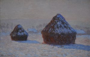 Trigos, Efeito Neve, Manhã, 1891 de Claude Monet