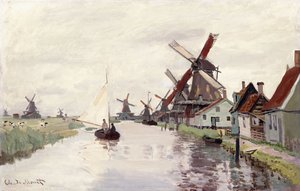 Moinho de vento na Holanda, 1871 de Claude Monet