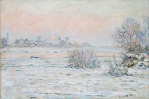 Sol de inverno em Lavacourt de Claude Monet
