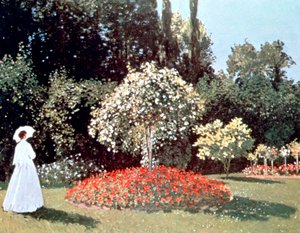 Mulher no jardim, Sainte Adresse, 1867 de Claude Monet