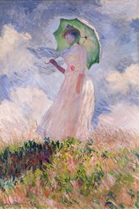 Mulher com guarda-sol virou para a esquerda, 1886