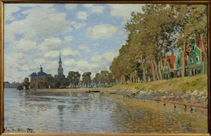 Zaandam. 1871. (0,48 x 0,73 cm) Paisagem holandesa. Oil On Canvas de Claude Monet (1840-1926). Musee d