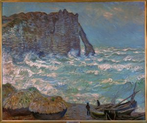 Etretat, mar agitado de Claude Monet