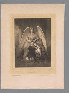 O anjo da guarda está atrás de duas crianças L