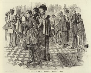 Chegadas em um hotel moderno, 1895
