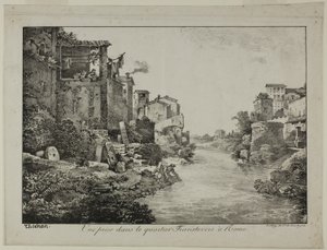 Vista no bairro de Trastevere, Roma