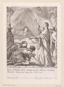 Cristo levanta a filha de Jairo Miracula Domini Nostri Jesu Christi (título da série) Milagres de Cristo (título da série) de Claude Vignon