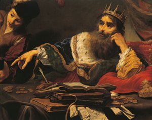 Croesus recebendo homenagem de Lydian, por Claude Vignon (1593-1670), óleo sobre tela de Claude Vignon