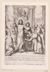 Curar o homem coxo e a mulher torta no sábado
Miracula Domini Nostri Jesu Christi (título da série)
Milagres de Cristo (título da série)