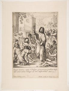 Cura dos enfermos Jesus Cristo cura muitas pessoas doentes na Galiléia. de Claude Vignon