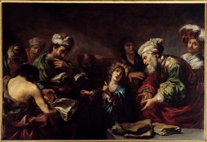 Jesus entre os médicos. Pintura de Claude Vignon (1593-1670)
