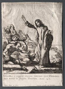 Os Milagres de Jesus Cristo: Cristo Libertando os Possuídos de Claude Vignon
