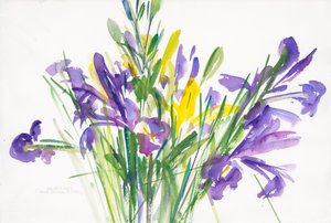 Íris, 1999, (aguarela sobre papel) de Claudia Hutchins Puechavy