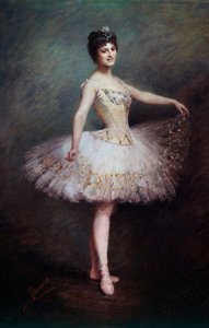 Retrato de Carlotta Zambelli (1875-1968), dançarina e pedagoga italiana Pintura de Claudie Chamerot Viardot (século XIX). 1897 Paris, Biblioteca da Ópera de Claudie Viardot
