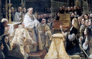 Carlos II de Espanha em adoração à Santa Eucaristia