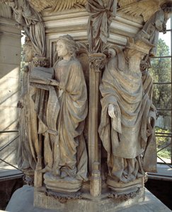 Jeremiah e Zachariah. A base do Poço de Moise (escultura)