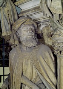 O Poço de Moisés, detalhe de Daniel do pedestal hexagonal, 1395-1404 pedra
