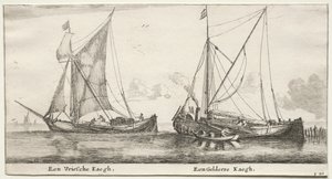Vários navios e vistas de Amsterdã (Verscheÿde Schepen en Gesichten van Amstelredam), Parte II: A Frisian Bilander. A Geldersche Bilander