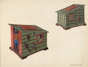 Banco: Edifício de Brinquedos com Figura de Clementine Fossek