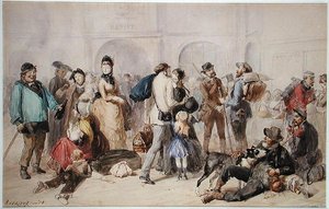 O Concourse na Old Gare de Lyon, 1873 (wc no papel)