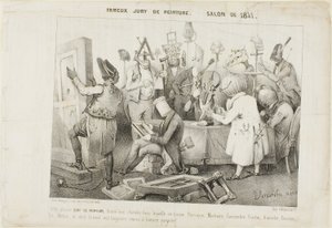 Júri de pinturas famosas. Salão de 1841 de Clément Pruche
