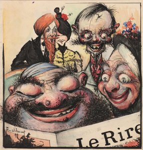 Design de capa para a revista Le Rire, 1896. de Clément Rochel