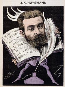 Cartoon de Joris Karl (Joris-Karl) Huysmans (1848-1907) - em "Os Homens de Hoje". de Coll Toc