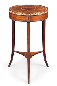 Mesa ocasional incrustada vitoriana, c.1880 (jacarandá e marfim)