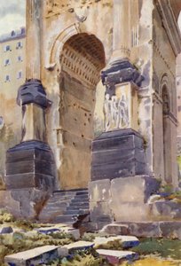 O arco de Septimus Severus, Roma de Commendator Formilli