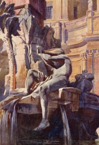 A, chafariz, de, piazza navona, roma de Commendator Formilli