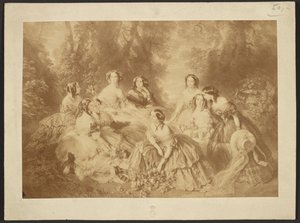 "A Imperatriz Eugénia rodeada pelas suas damas de companhia" de Franz Xaver Winterhalter