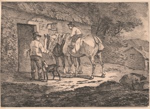 Cavalos na Porta de Cottages