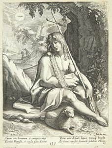 João Batista no deserto de Conrad Goltzius