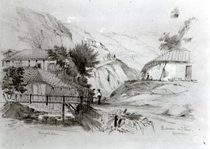 Casa de Berger, Valparaíso, 1834 (lápis e wc no papel) (foto bw)