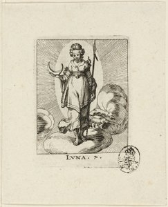 Luna, placa sete de Der VII Planeten de Conrad Meyer
