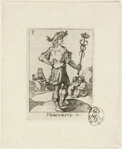 Mercurius, placa seis de Der VII Planeten de Conrad Meyer
