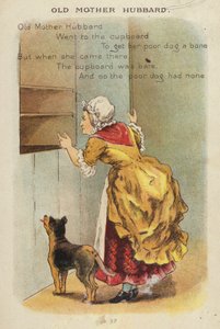 Rima de berçário: Velha Mãe Hubbard (chromolitho)
