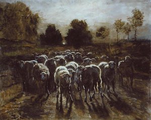 Rebanho de Ovelhas, ou O Regresso do Rebanho (óleo sobre tela)
