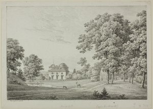O castelo de Bagatelle no Bois de Boulogne de Constant Bourgeois