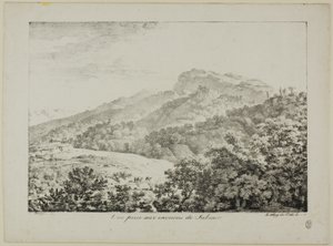 Vista tirada na região de Subiaco, de Views of Italy de Constant Bourgeois