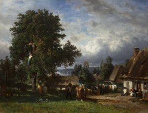 Colheita de maçã na Normandia, 1835-65